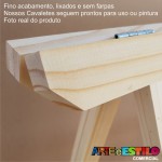 02 Cavaletes Studio de Madeira para mesa com Prateleira para bancada, aparador, mesa - 80X100cm 