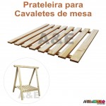 02 Cavalete Studio de Madeira para mesa com Prateleira mais alto - 75x90 cm