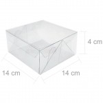 25 Caixas Transparentes medidas 14x14x4 cm 