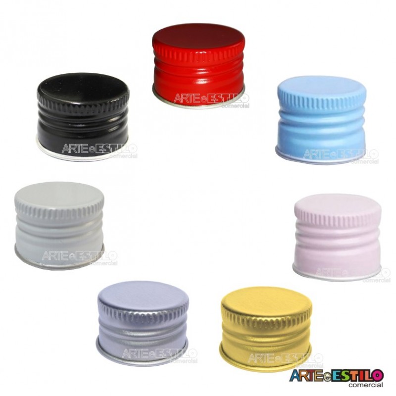 Emb C 50 Tampas De Metal R 28 Para Uso Em Tubetes Frascos